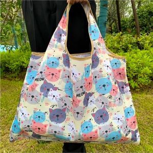 Cat image foldable bag